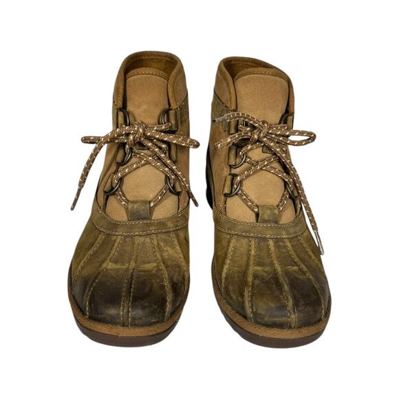 UGG Greda Duck Boots 8 Brown Waterproof Winter Leather Suede Lace Up Gorpcore - Picture 9 of 9